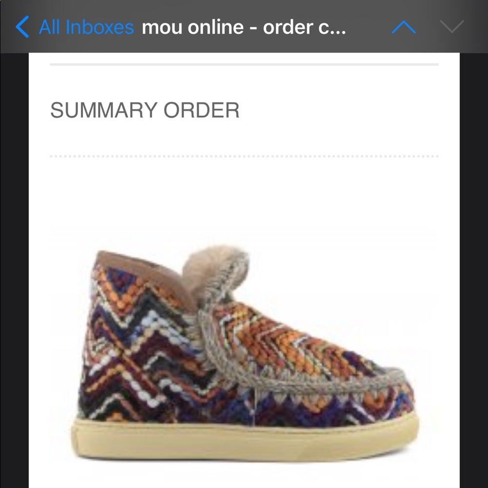 COPY - Mou wool sheepskin sneakers size 39